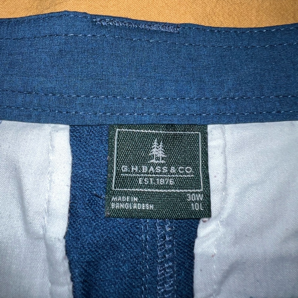 GH Bass Co Shorts Adult 30x10 Blue Casual Outdoor Mens - Picture 3 of 4